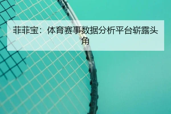 菲菲宝:体育赛事数据分析平台崭露头角